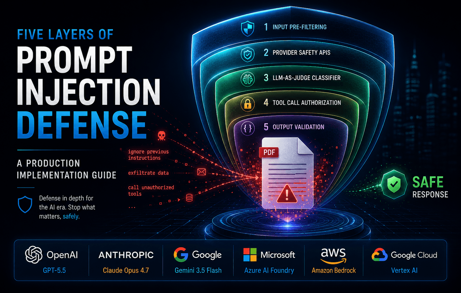 Five layers of prompt injection defense: a production implementation guide